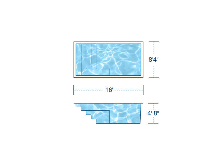 The N16L from the N Series offers the same clean plunge pool design with a slightly extended layout for added lounging space. It’s ideal for homeowners who want a compact pool that’s perfect for relaxing, refreshing dips, and easy entertaining.